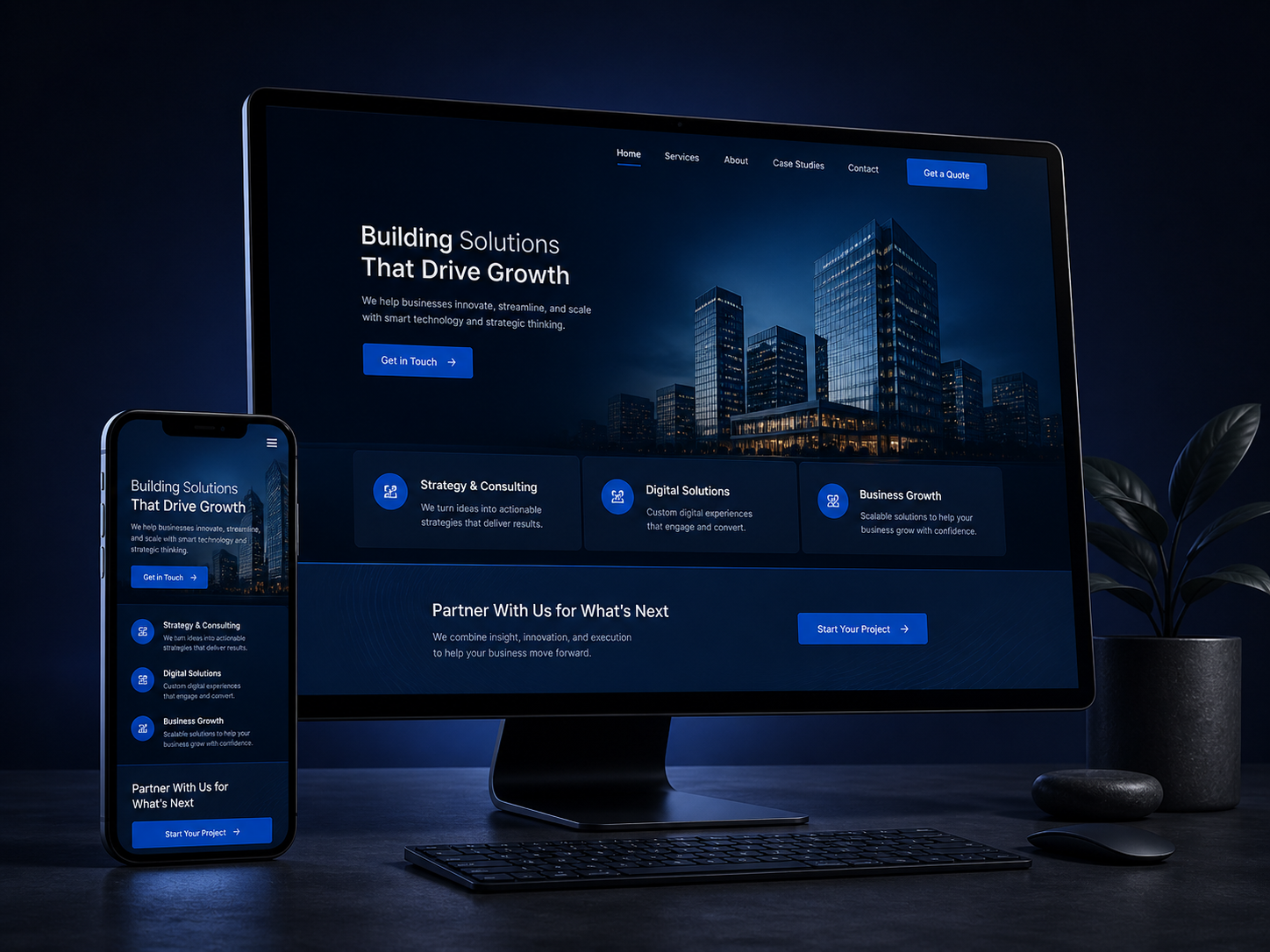 Business website mockup