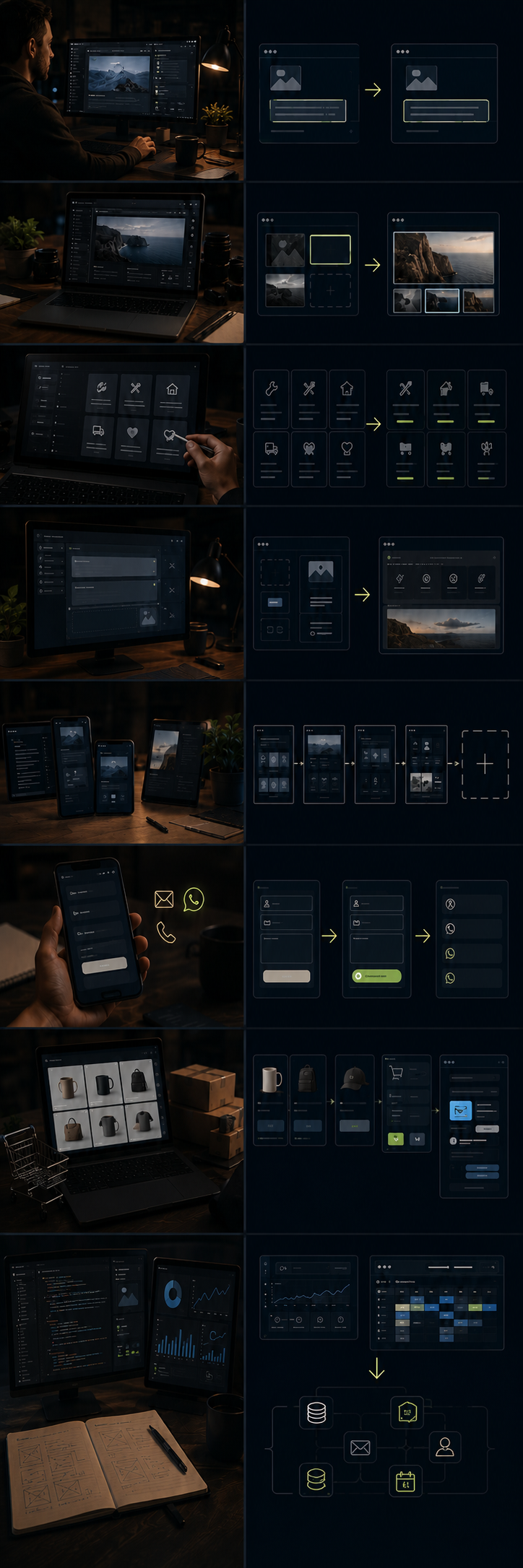 Website content updates, page additions and feature improvements