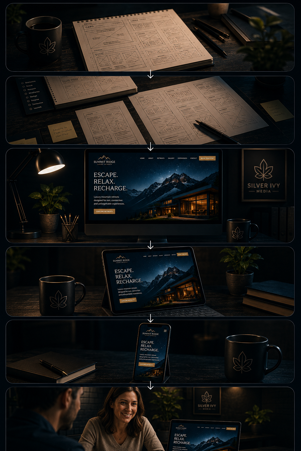 Responsive website design across devices